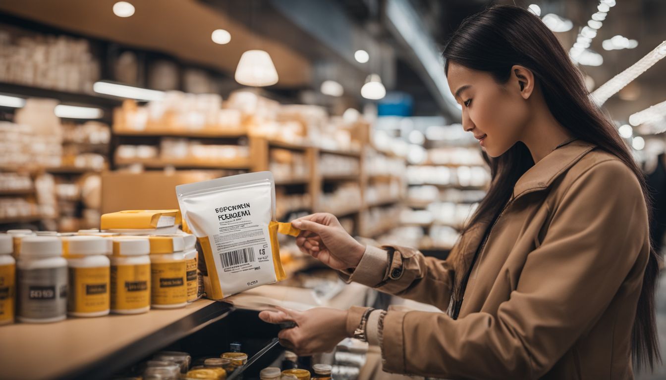 A person receiving high-quality supplements in a secure online transaction. A person receiving high-quality supplements in a secure online transaction.